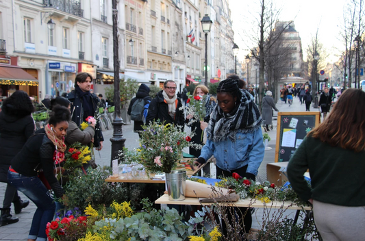 stand fleurs saint valentin groupe du Pain & des Roses