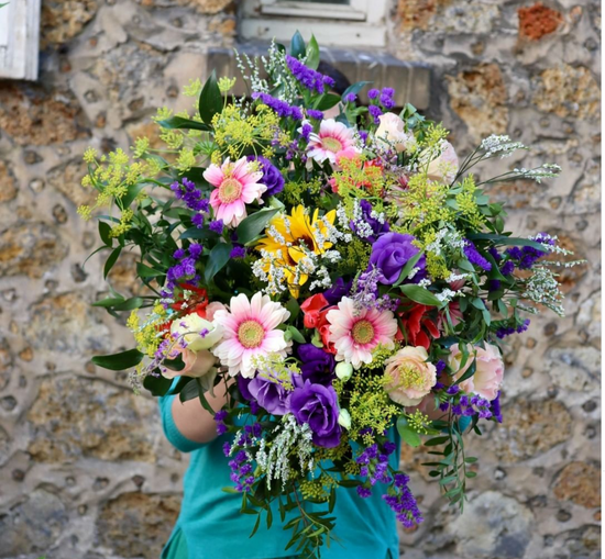 Bouquet livraison Ile de France Fleurs fraîches locales et de saison Du Pain & des Roses Fleuriste Ecologique Sociale et Ethique 
