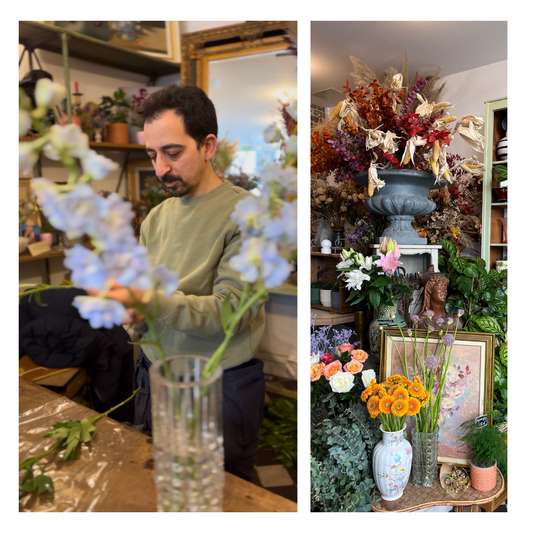 Entretien avec Ali: fleuriste qui accueille des stagiaires de chez Du Pain & des Roses dans sa boutique "AK fleuriste"